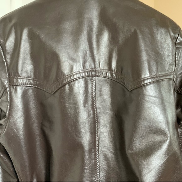 Vintage Leather Jacket 70s Disco Eclectic Grand Pa… - Picture 4 of 13